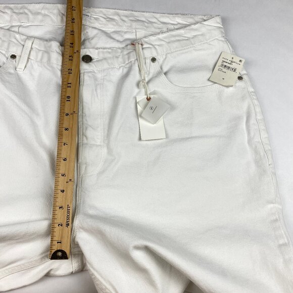 NWT Good American Jeans Women's Size 20 Good '90s Duster Natural Fray White - Picture 13 of 16